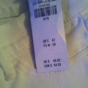 Abercrombie kids white blue jeans